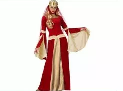 Déguisement Femme Médiévale Rouge Taille Xs/s