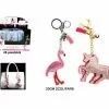 Porte-clefs Licorne Blanc Ou Flamant Rose Avec Strass 20cm