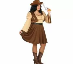 Déguisement De Cowgirl Brun Taille Xxl