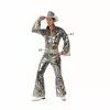 Combinaison Disco Argent 2pcs Homme Taille Xs/s