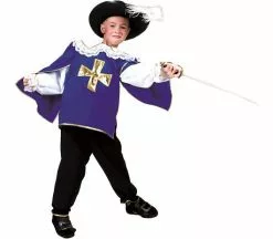 Déguisement Mousquetaire Bleu Garçon Taille 152cm