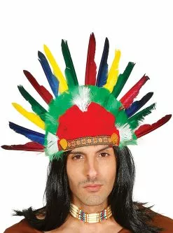 Coiffe Indienne Avec Des Plumes