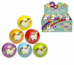 Balle Anti Stress Licorne Mix 6cm
