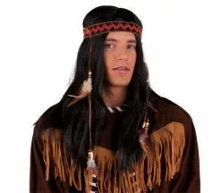 Perruque Indien 2 Nattes & Bandeau