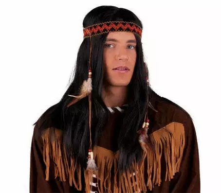 Perruque Indien 2 Nattes & Bandeau