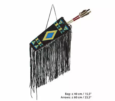 Carquois Et 2 Flèches En Bois 60cm