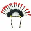 Coiffe D''indien Noir Blanc Rouge Petite