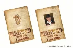 Panneau Wanted 29x41cm