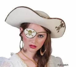 Cache-oeil Pirate Blanc
