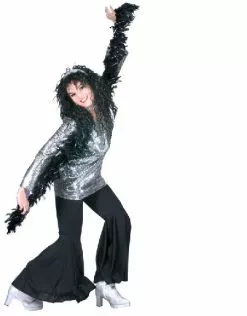 Robe Disco à Paillettes Argent Taille L