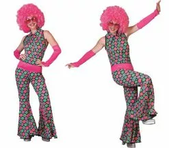 Combinaison Yéyé Avec Cercles Multicolore Femme Taille L