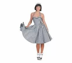 Déguisement De Rock Noir Et Blanc Femme Taille Xs/s