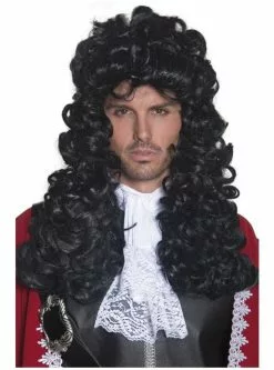 Perruque Longue Et Bouclée De Capitaine Pirate
