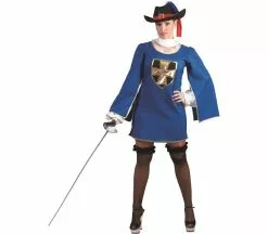 Robe Mousquetaire Bleu Femme Taille S/m