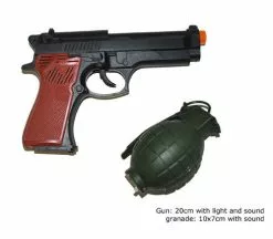 Pistolet 20cm Et Grenade Sonore Et Lumineux