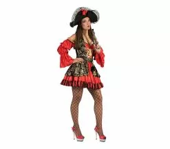 Déguisement Pirate Femme Rouge Taille L