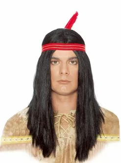 Perruque D'indien Et Plume