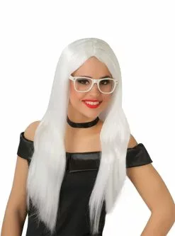 Perruque Lisse Longue Blanche