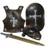 Set Chevalier Casque Armure épée & Bouclier Croix Pour Enfant