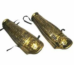 Paire De Protège-tibias De Chevalier Doré