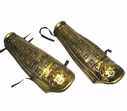 Paire De Protège-tibias De Chevalier Doré