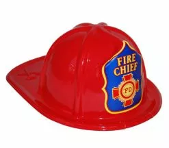 Casque De Pompier Fire Chief Fd Rouge Enfant