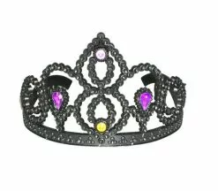 Diadème Avec Incrustations Pierres Noir