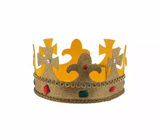 Couronne Avec Incrustations Et Croix Or