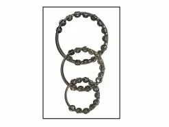 Lot De 3 Cymbales Metal Argent 20/25/30 Cm