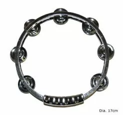 Tambourin Plastique Argent 15cm
