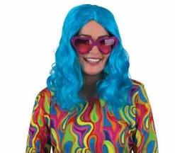 Perruque Love Cheveux Longs Bleu