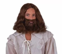 Perruque Et Barbe Mousquetaire Brun