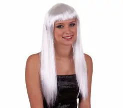 Perruque Cheveux Longs Pretty Pony Blanc