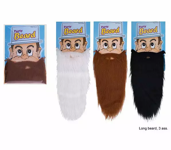 Fausse Barbe Longue Marron 48cm