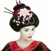 Perruque Geisha Avec Fleurs Femme