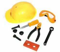 Set Ouvrier Casque + Outils Pour Enfant