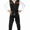 Gilet & Pantalon De Cowboy Noir Taille Xxl