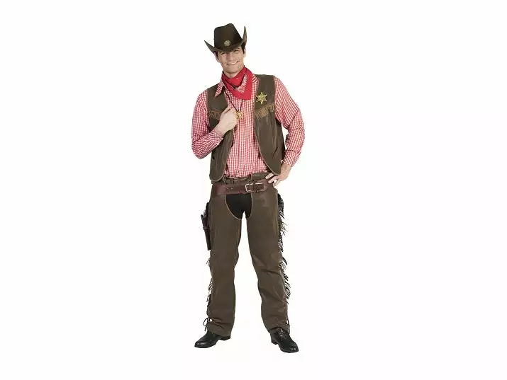 Gilet Et Pantalon De Cowboy Brun Taille Xxl/xxxl