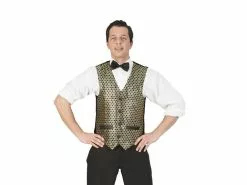 Gilet Disco Noir Et Or Homme Taille Xxxl