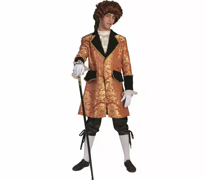 Déguisement Baroque Ferdinand Orange Homme Taille Xxl
