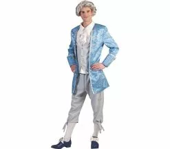 Déguisement Rococo Louis Bleu Homme Taille Xxl