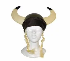 Casque Viking Avec Cornes Et Tresses