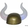 Casque De Viking Gaulois Avec 2 Grandes Cornes Lumineuses Led