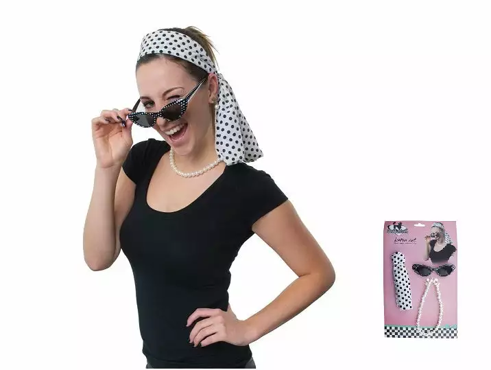 Set Accessoires Rock''roll Années 50-60 Femme 4pcs