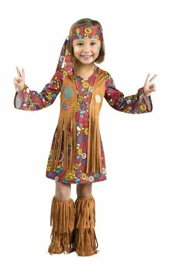 Déguisement Hippie Marron Fille