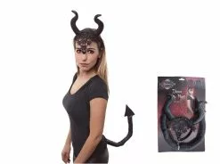 Set Accessoires Diable/diablesse Noir 2pcs