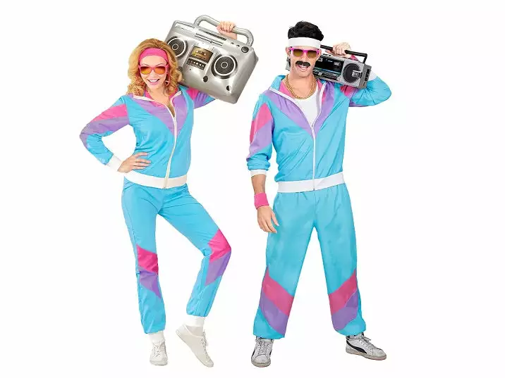 Déguisement Survêtement Flashy Bleu Adulte Taille Xxxl