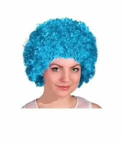 Perruque Afro Moyenne Turquoise