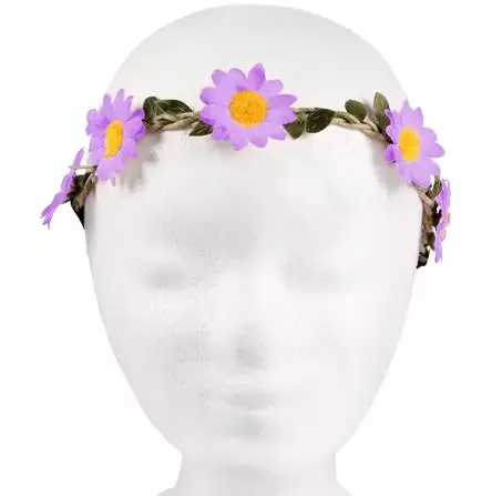 Couronne De Fleurs élastique Violet