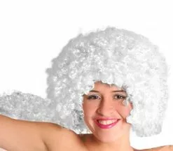 Perruque Afro Moyenne Blanc